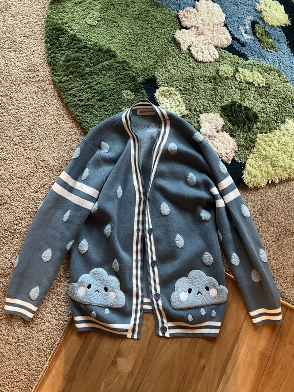 Cloud Cardigan - Blue with Light Blue Accents